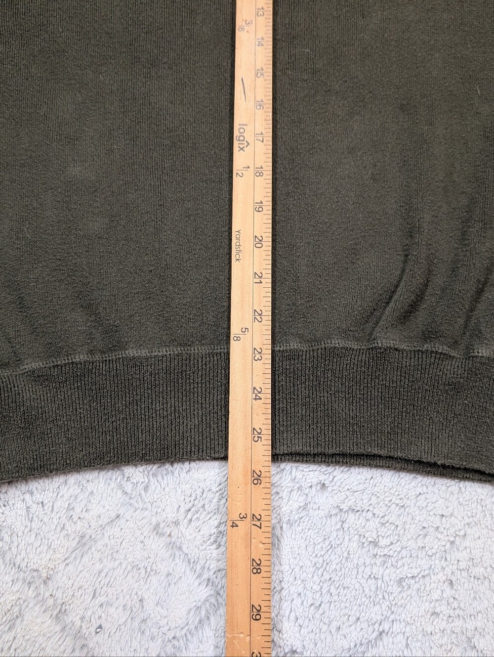Polo Ralph Lauren Sweatshirt Mens M Green Olive Crewneck Raglan Classic Pony - Picture 6 of 6